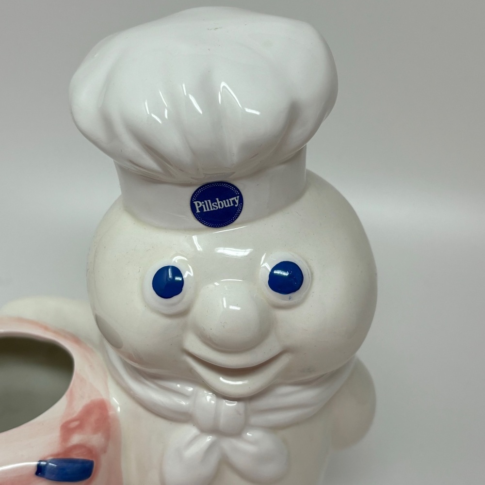 Pilsbury Dough Boy Vintage Kitchen Utensil Holder Funfetti Cupcake 1992 Taiwan - Picture 2 of 11